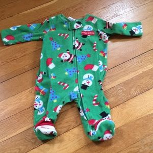 Christmas Footie Pajamas PJ’s Fleece